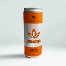 Напій безалкогольний KRATEA ORANGE, банка 0,33 л.