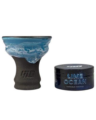 Чаша 420 Ocean Hearth + Тютюн 420 Lime Ocean - Лаймовий Лимонад 25г