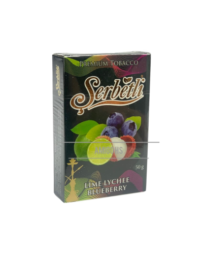 Тютюн Serbetli Lime Lychee Blueberry (Лайм лічі чорниця) 50 грам