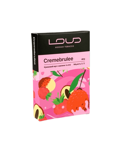 Табак LOUD Cremebrulee (Кремовый мус из малины и личи) 40 г.