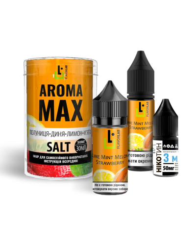 Набір Flavorlab Aroma MAX Полуниця Диня Лимон М'ята  30 ml 50 mg