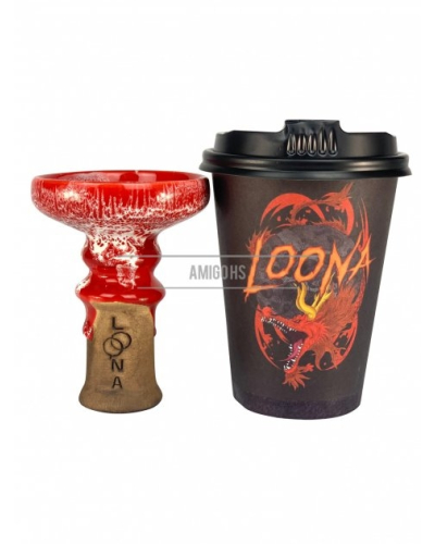 Чаша глиняна Loona bowls Crater Bloody червона