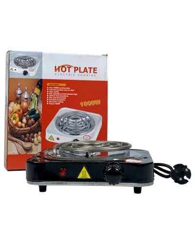 Плитка электрическая Hot plate черная 1000W