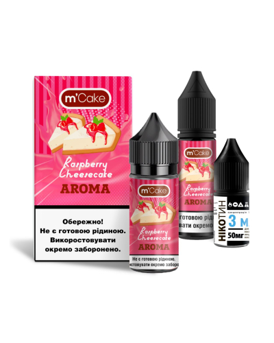 Набір Flavorlab M-Cake Raspberry Cheesecake (Малиновий чізкейк) 30 ml 50 mg