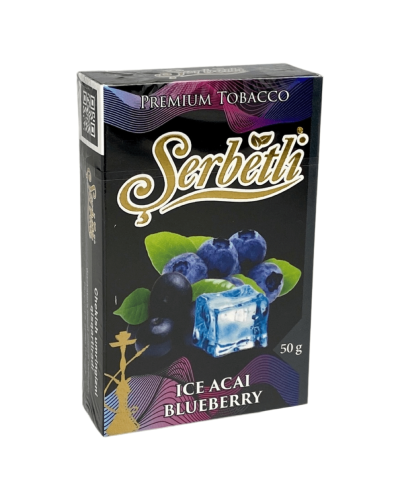 Тютюн Serbetli Ice acai blueberry (Айс асаї чорниця) 50 гр