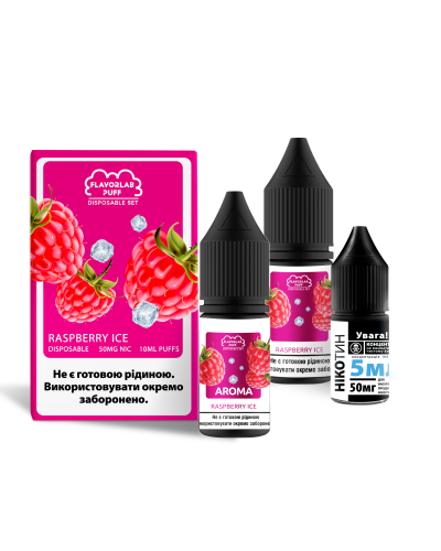 Набір FlavorLab Disposable Puff Raspberry Ice (Малина Лід) 10 ml 50 mg