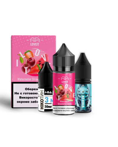 Набір FlavorLab Love it Watermelon Strawberry Cherry (Кавун Полуниця Вишня) 30 ml 25 mg