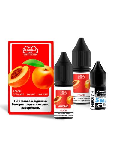 Набір FlavorLab Disposable Puff Peach (Персик) 10 ml 50 mg