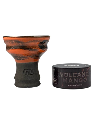 Чаша 420 Volcano Baby + Тютюн 420 Volcano Mango - Манговий Смузі 25г