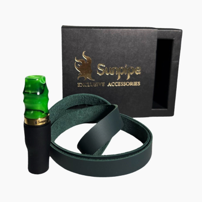 Персональный мундштук Sunpipe Premium Mini Leather Green