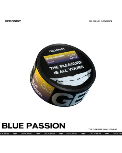 Тютюн GEDONIST 33 Blue Passion, 100гр
