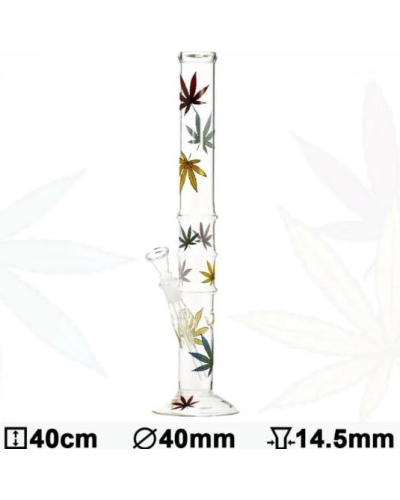 Бонг стеклянный Multi Leaf H:40cm ?:40mm