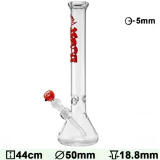 Бонг скляний BOOST PRO Beaker Black H:44cm - Ø:50mm - SG:18.8mm
