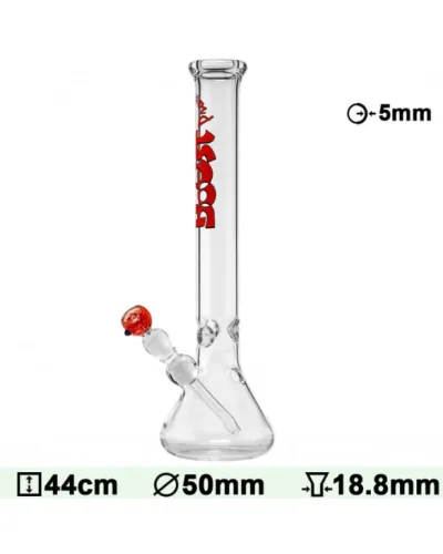 Бонг стеклянный BOOST PRO Beaker Black H:44cm - Ø:50mm - SG:18.8mm