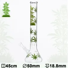 Бонг стеклянный Leaf Jhari Beaker H: 45cm - Ø: 50mm - SG: 18.8mm