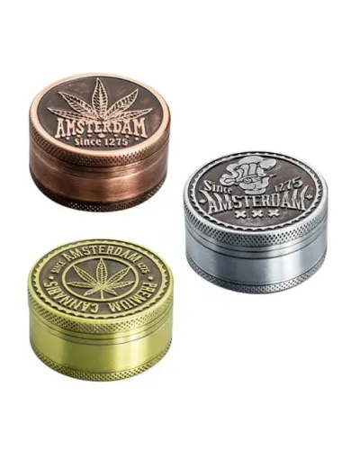 Гриндер металлический Amsterdam Green| 3-part Zinc Grinder 50 mm